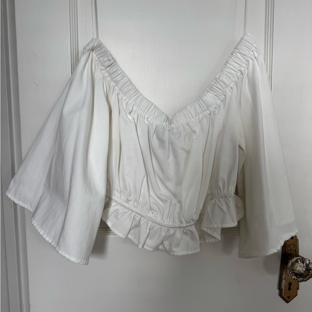 White Off-Shoulder Blouse